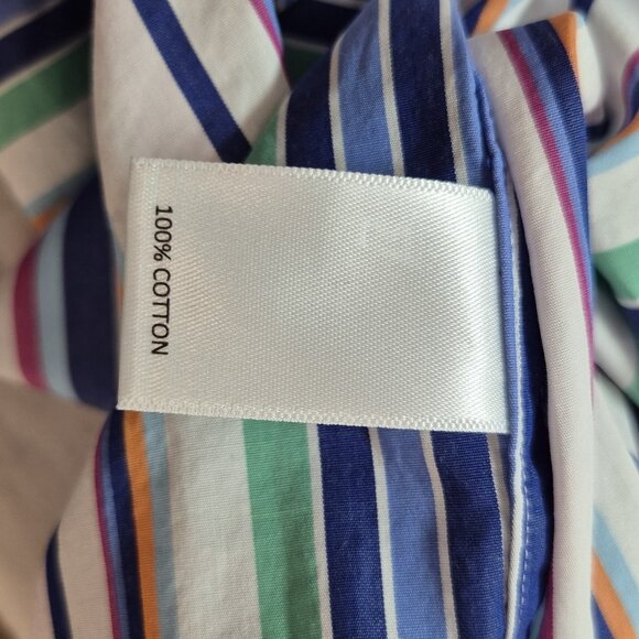 Cremieux Men's Shirt Size XXL Stripes  Short Sleeve Button-Up Casual Cotton (56 - Picture 8 of 9